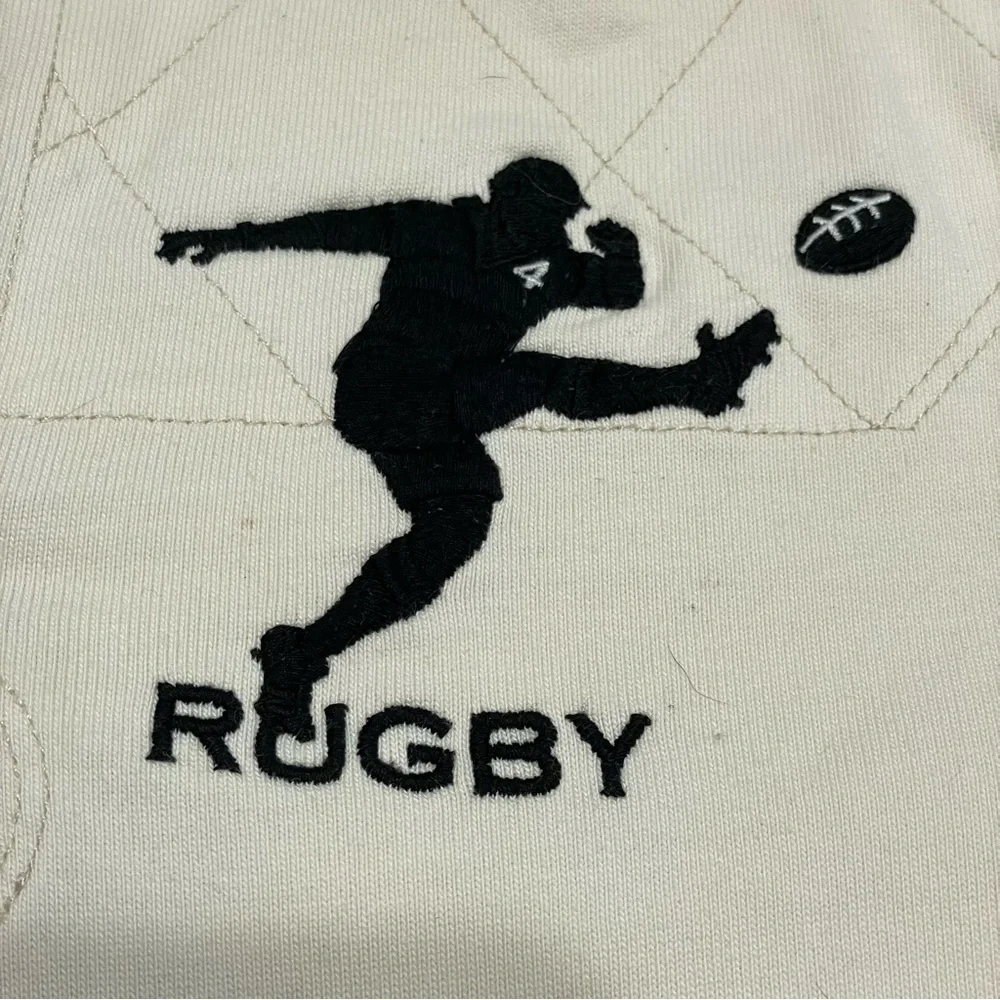 Vtg Ralph Lauren Wales Dragon Rugby Long Sleeve Hooded #2 Jersey Shirt Mens S - Picture 4 of 13